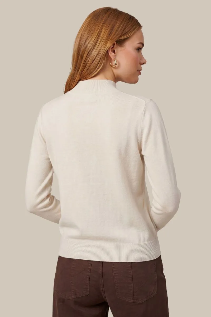 CS The Label Ambra Knit Pullover, sandkleurige gebreide trui